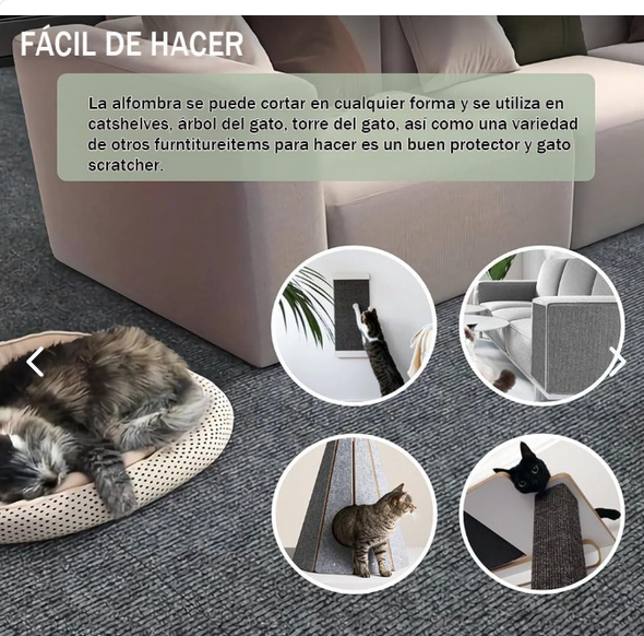 Tapete Rascador para Gatos Premium – Protege Tus Muebles Fácilmente