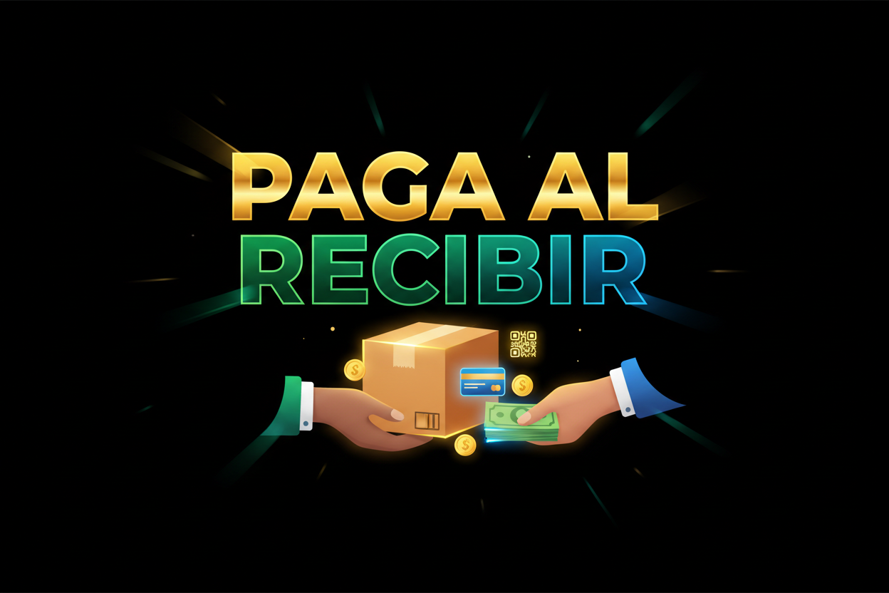 hazme una imagen de paga al recibir con fondo negro que sea atractiva la imagen